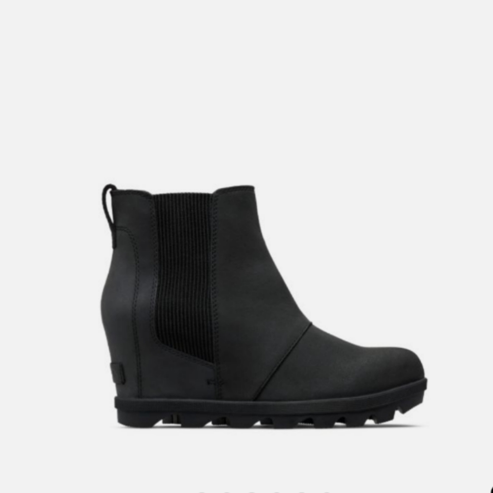 Black Sorel Joan of Arctic Wedge Chelsea
